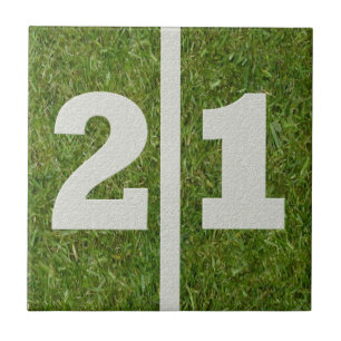 Azulejo customizável do futebol do aniversário de