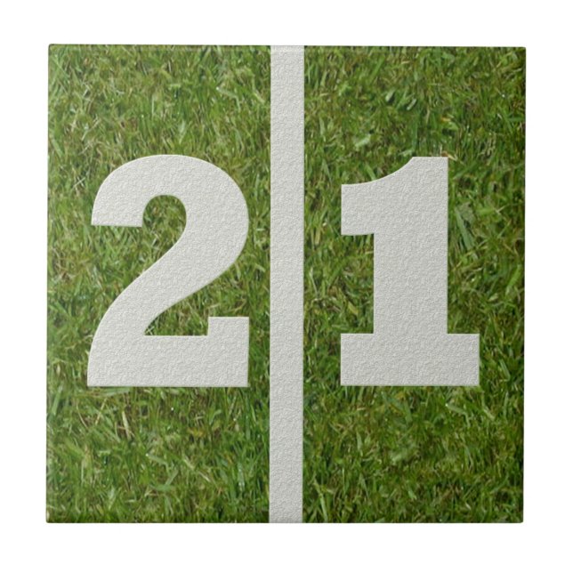 Azulejo customizável do futebol do aniversário de (Frente)