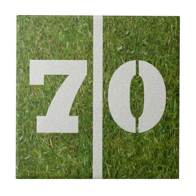 azulejo customizável do futebol do aniversário do (Frente)