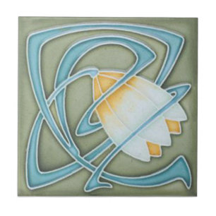 Azulejo da antiguidade da reprodução de Nouveau