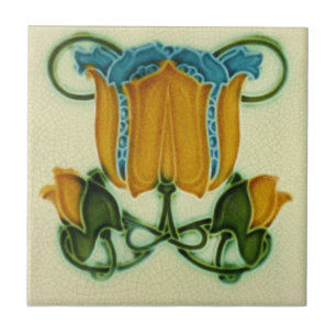 Azulejo da antiguidade da reprodução de Nouveau