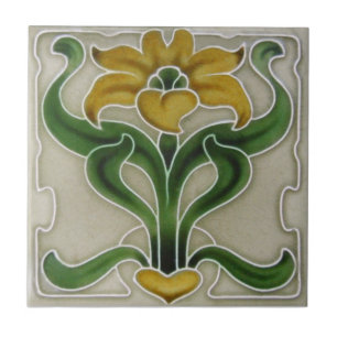 Azulejo da antiguidade da reprodução de Nouveau