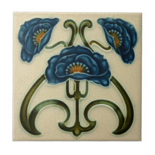 Azulejo da antiguidade da reprodução de Nouveau