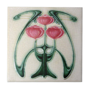 Azulejo da antiguidade da reprodução de Nouveau