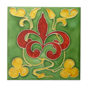 Azulejo da antiguidade da reprodução de Nouveau