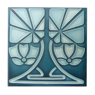 Azulejo da antiguidade da reprodução de Nouveau