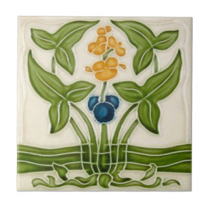 Azulejo da antiguidade da reprodução de Nouveau