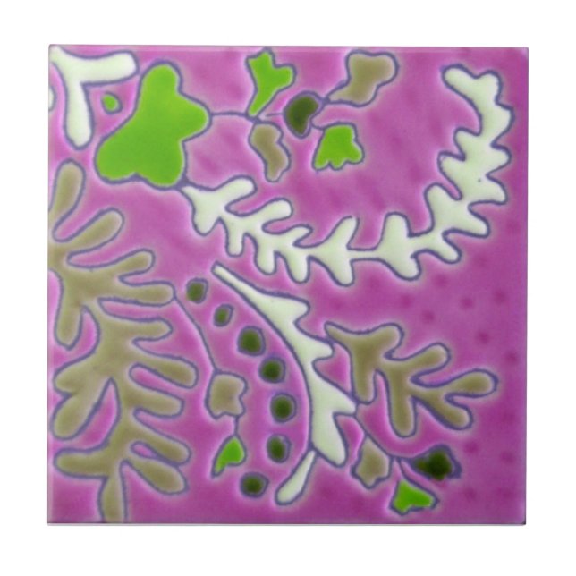 Azulejo da antiguidade da reprodução de Paisley do (Frente)