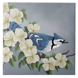 Azulejo da arte de Jay azul
