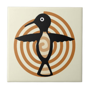 Azulejo da arte do pássaro de Mimbres