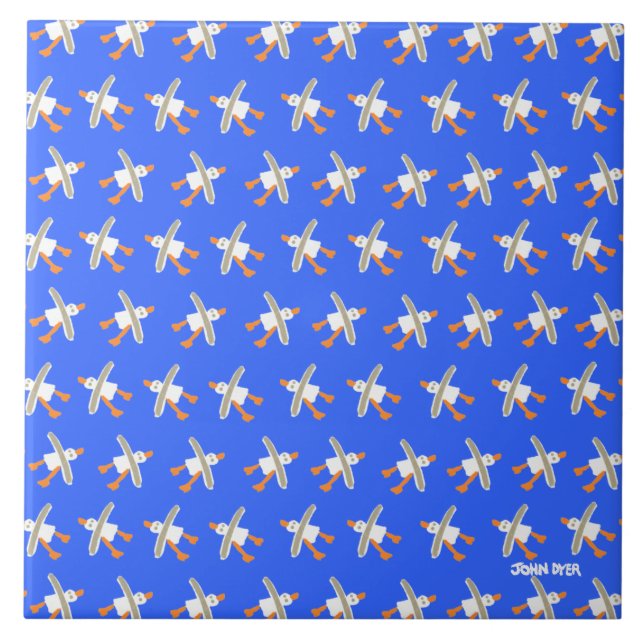 Azulejo da arte: Tintureiro de John. Gaivotas (Frente)