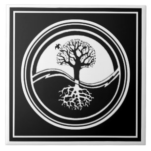 Azulejo da árvore de Yin Yang