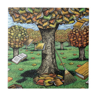 Azulejo da árvore do livro