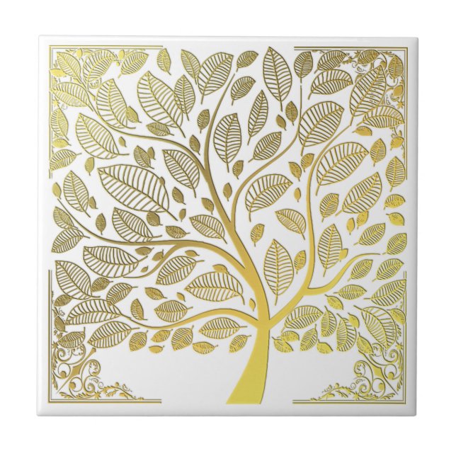 Azulejo da árvore dourada da vida (Frente)