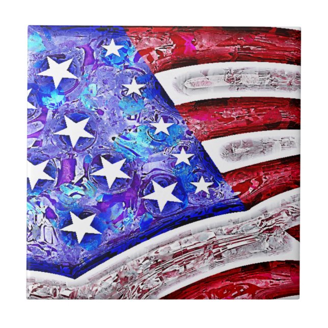 Azulejo da BANDEIRA AMERICANA (Frente)