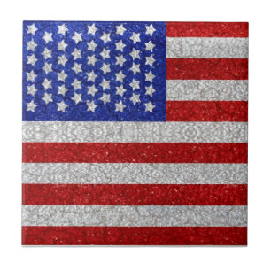 Azulejo da bandeira americana do vintage