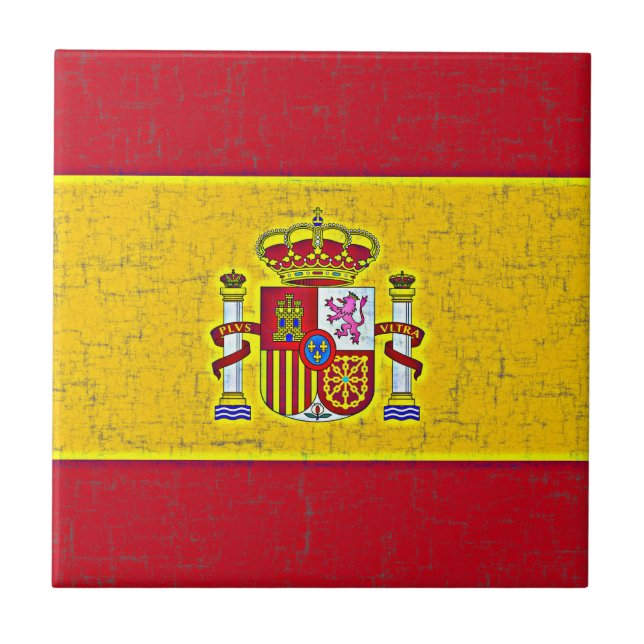 Azulejo da BANDEIRA da ESPANHA (Frente)