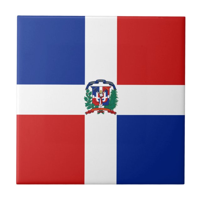 Azulejo da bandeira da República Dominicana (Frente)