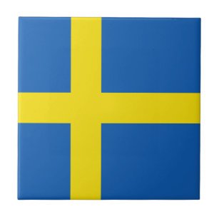 Azulejo da bandeira da suecia