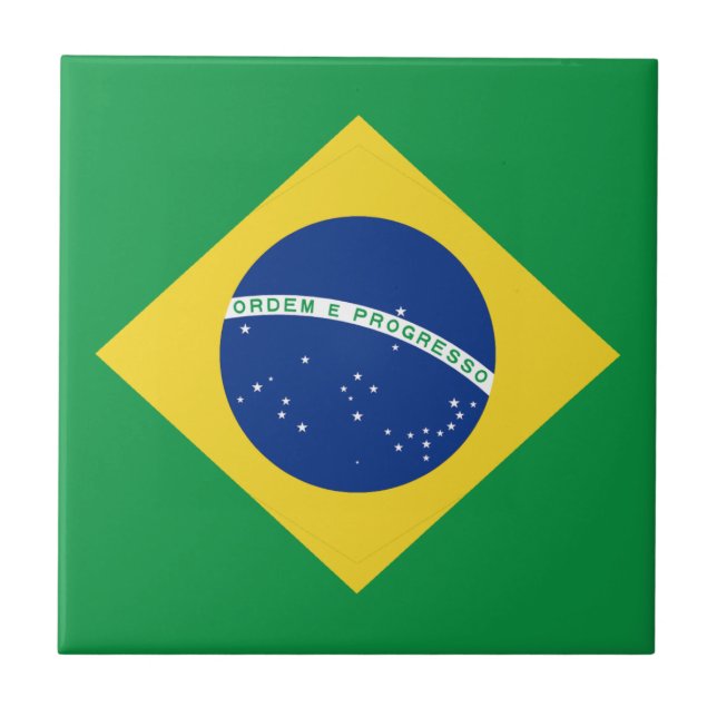 Azulejo da bandeira de Brasil (Frente)
