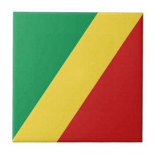 Azulejo da bandeira de Congo-Brazzaville