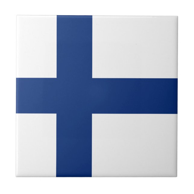 Azulejo da bandeira de Finlandia (Frente)