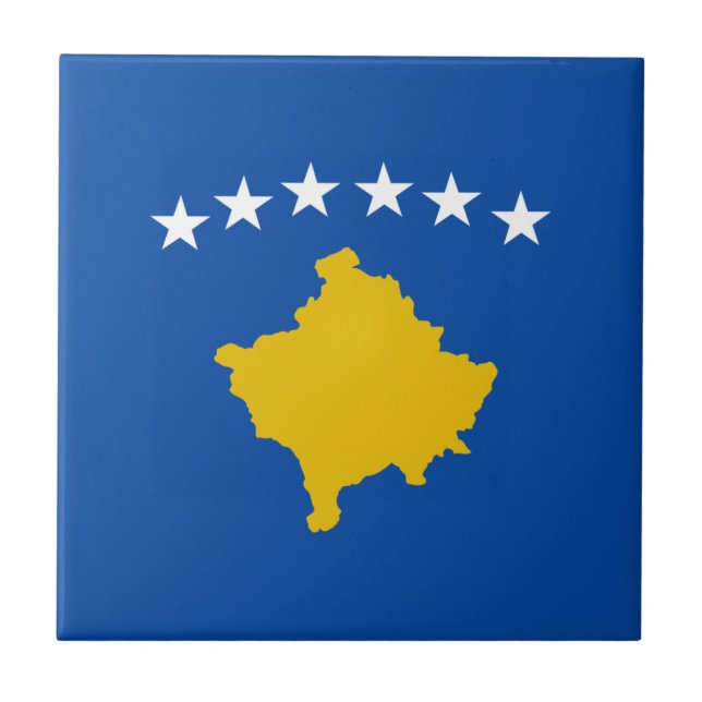 Azulejo da bandeira de Kosovo (Frente)