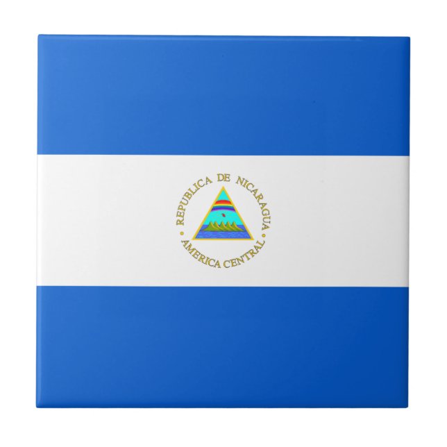 Azulejo da bandeira de Nicarágua (Frente)