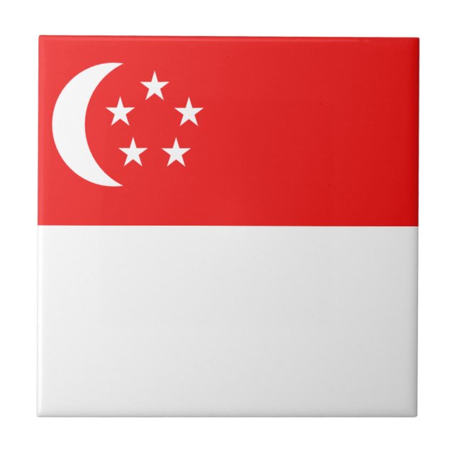 Azulejo da bandeira de Singapore (Frente)