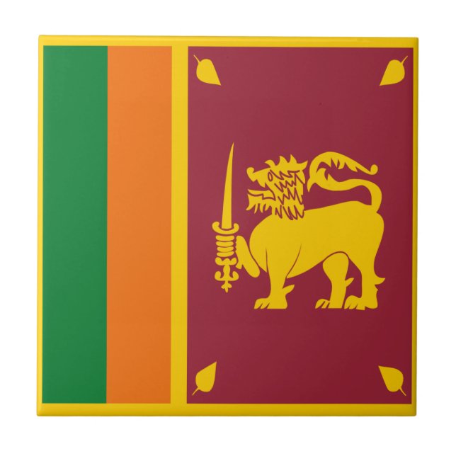 Azulejo da bandeira de Sri Lanka (Frente)