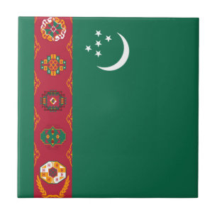Azulejo da bandeira de Turkmenistan