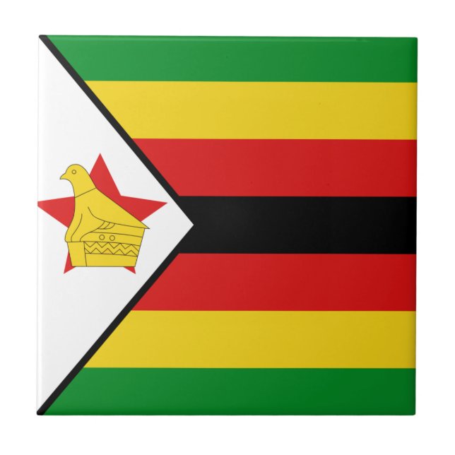 Azulejo da bandeira de Zimbabwe (Frente)