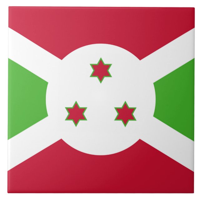 Azulejo da bandeira do Burundi (Frente)