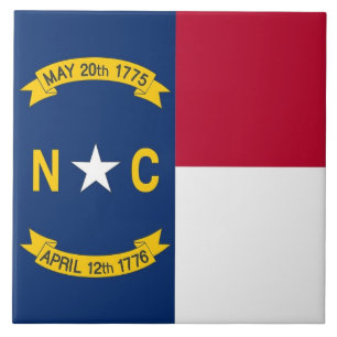 Azulejo da bandeira do estado de North Carolina
