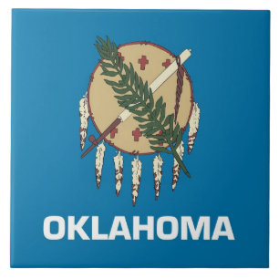 Azulejo da bandeira do estado de Oklahoma