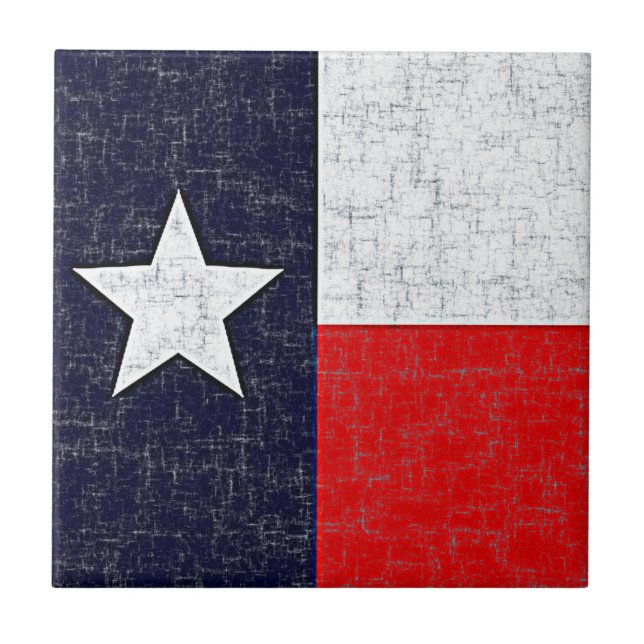 Azulejo da BANDEIRA do ESTADO de TEXAS (Frente)