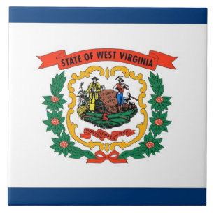 Azulejo da bandeira do estado de West Virginia
