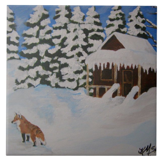 Azulejo da Cena de Inverno (Frente)