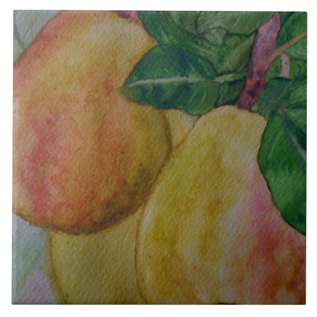 azulejo da cozinha com aguarela original (Frente)