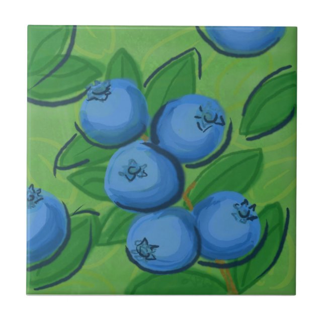 Azulejo da fruta: Mirtilos (Frente)
