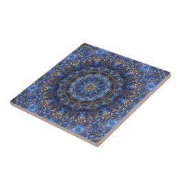 Azulejo da mandala da estratificação do Lazuli de