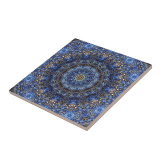 Azulejo da mandala da estratificação do Lazuli de