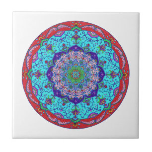 Azulejo da mandala da flor de Lotus, azulejo da