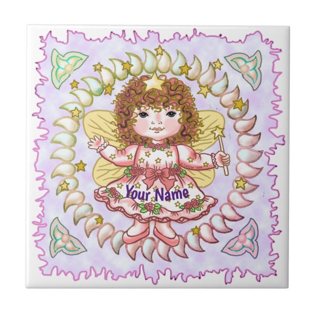 Azulejo da Menina Rosa Fada  (Frente)