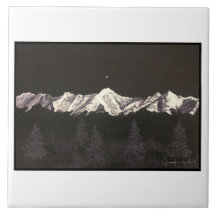 Azulejo da montanha do chifre dos alces