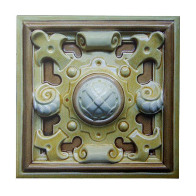 Azulejo da reprodução da antiguidade do Victorian (Frente)