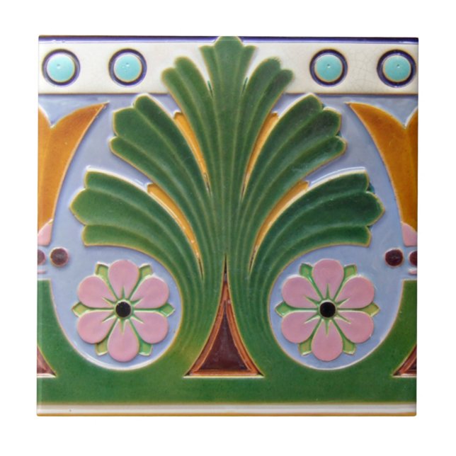 Azulejo da reprodução do art deco AD022 (Frente)