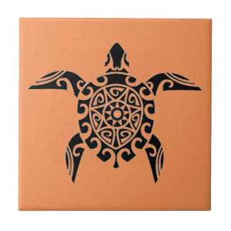 Azulejo da tartaruga do estilo do tatuagem do