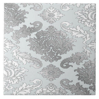 Azulejo Damask Azul Turquesa Grande e Elegante