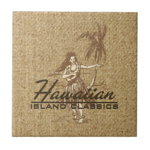 Azulejo das Tradewinds Hula Girl no Havaí